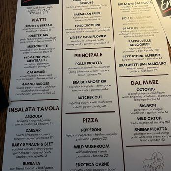 Enoteca Italia - Menu - Italian Near Me - Dallas, Texas Enoteca Italia - Menu - Italian Near Me - Dallas, Texas