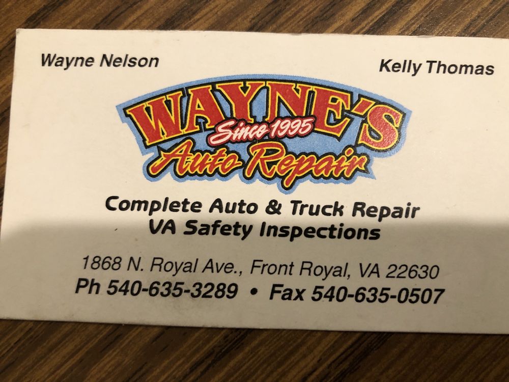 WAYNE’S AUTO REPAIR Updated October 2024 1868 N Royal Ave, Front