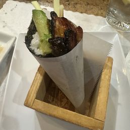 Eel hand roll Eel hand roll
