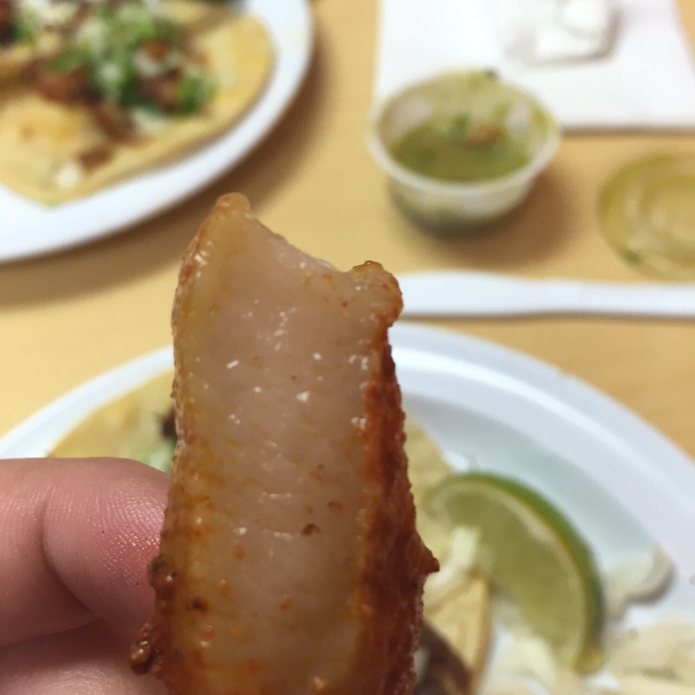 Taqueria El Cabrito - Pork Skin - You can see how moist and delicious the meat is - Food Trucks Near Me - Annapolis, Maryland