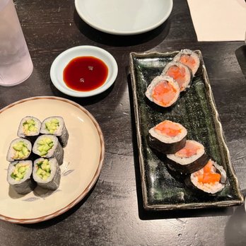 Sushi Karen - cucumber roll on left and can't remember the roll on the right - Sushi Bars Near Me - Pasadena, California Sushi Karen - cucumber roll on left and can't remember the roll on the right - Sushi Bars Near Me - Pasadena, California