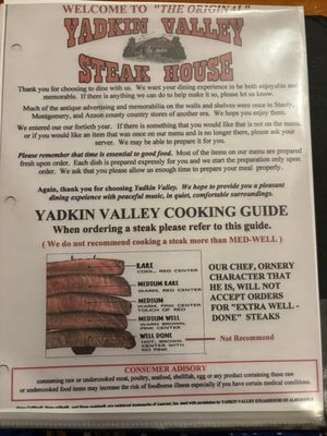 Menu photo 7 Yadkin Valley Steakhouse Albemarle, NC Menu photo 7 Yadkin Valley Steakhouse Albemarle, NC
