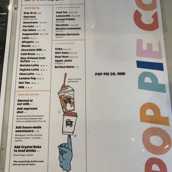 Pop Pie - Drink menu - Bakeries Near Me - Costa Mesa, California Pop Pie - Drink menu - Bakeries Near Me - Costa Mesa, California