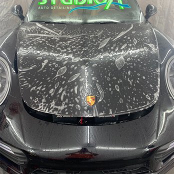 Studio A Auto Detailing - Paint protection film going on the front end of a Porsche - Auto Detailing Near Me - Louisville, Kentucky Studio A Auto Detailing - Paint protection film going on the front end of a Porsche - Auto Detailing Near Me - Louisville, Kentucky