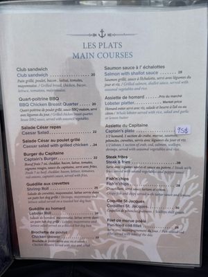 Menu photo 3 Resto Du Capitane Percé, QC Menu photo 3 Resto Du Capitane Percé, QC