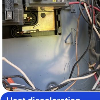 Level Up Home Inspections - Breaker box overheating to the point that the breakers are melting down onto the panel. - Home Inspectors Near Me - Dallas, Texas Level Up Home Inspections - Breaker box overheating to the point that the breakers are melting down onto the panel. - Home Inspectors Near Me - Dallas, Texas