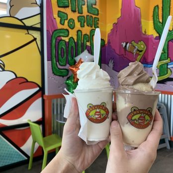 Jeremiah's Italian Ice - Horchata with vanilla ice cream and P-Nutty with chocolate ice cream! - Desserts Near Me - Gilbert, Arizona Jeremiah's Italian Ice - Horchata with vanilla ice cream and P-Nutty with chocolate ice cream! - Desserts Near Me - Gilbert, Arizona