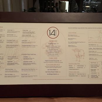 14 Prime - Menu 4/9/26 - Steakhouses Near Me - Jacksonville, Florida