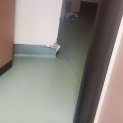 Alhambra Valley Physical Therapy - Dangerous exposed metal flashing in the bathroom