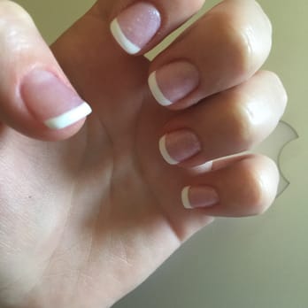 No 5 Nail Spa - Shellac on top of a full set, always my favorite to go with! Light pink base with white tips! Another great job! - Nail Salons Near Me - Centennial, Colorado