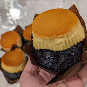 Cafe 86 - Ube leche flan cupcake $4.25 each + tax. 5 out of 5. - Desserts Near Me - Artesia, California Cafe 86 - Ube leche flan cupcake $4.25 each + tax. 5 out of 5. - Desserts Near Me - Artesia, California
