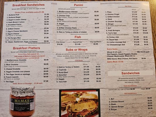Menu photo 2 TONI’S DELI Orchard Park, NY Menu photo 2 TONI’S DELI Orchard Park, NY