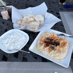 Patogh Restaurant - Hummus and Greek yogurt