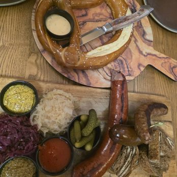 Wild Bear Tavern - Sausage sampler and pretzel - Breakfast & Brunch Near Me - Pigeon Forge, Tennessee