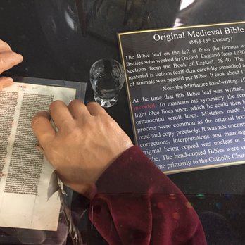 American Computer & Robotics Museum - A page from the Bible as transcribed by hand. - Museums Near Me - Bozeman, Montana