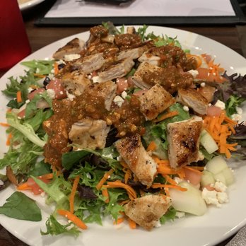KP’s - KP's grilled chicken salad with Zorba dressing - Salad Near Me - Fernandina Beach, Florida KP’s - KP's grilled chicken salad with Zorba dressing - Salad Near Me - Fernandina Beach, Florida