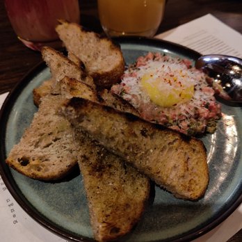 Sparrow + Wolf - Grass fed beef tartar - New American Near Me - Las Vegas, Nevada Sparrow + Wolf - Grass fed beef tartar - New American Near Me - Las Vegas, Nevada