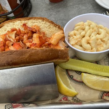 The Claw House - Lobster Roll (warm w/melted butter), sub Mac & Cheese (in place of fries) - Seafood Near Me - Murrells Inlet, South Carolina The Claw House - Lobster Roll (warm w/melted butter), sub Mac & Cheese (in place of fries) - Seafood Near Me - Murrells Inlet, South Carolina