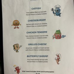 The Catfish House - Kids Menu