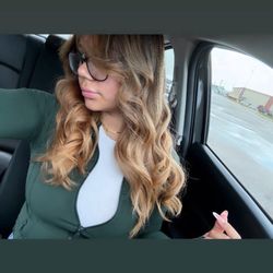 My hair after leaving so pretty blonde and still very long !!!!