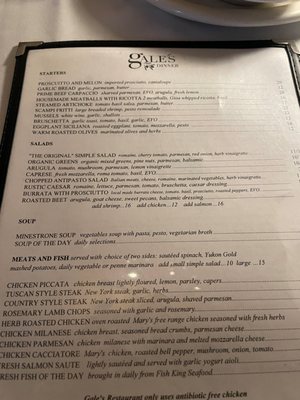 Menu photo 6 Gale's Pasadena, CA