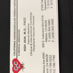 Ash Jain, MD FACC - Name card