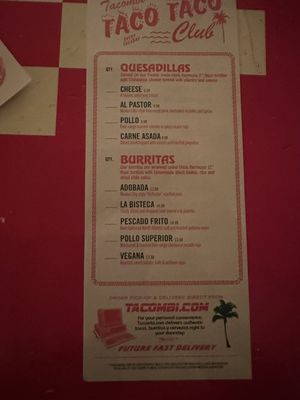 Menu photo 8 Tacombi New York, NY