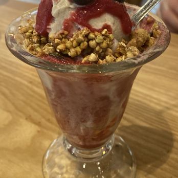Rawtopia - Vanilla and Berry Ice Cream with Granola - Burgers Near Me - Millcreek, Utah Rawtopia - Vanilla and Berry Ice Cream with Granola - Burgers Near Me - Millcreek, Utah