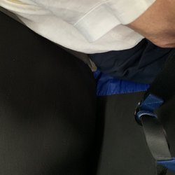 Grab Taxi - Seatbelt buckle is covered by re-upholstery.