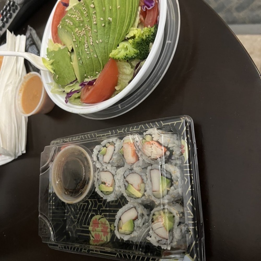 Avacado salad and California roll