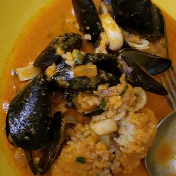Celeste - tacu tacu w/ seafood - Peruvian Near Me - Somerville, Massachusetts