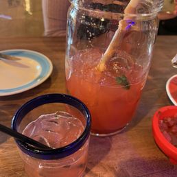Strawberry mint margarita pitcher Strawberry mint margarita pitcher