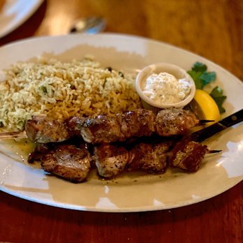 Agora Taverna - Pork Sticks Platter - Greek Near Me - Forest Hills, New York Agora Taverna - Pork Sticks Platter - Greek Near Me - Forest Hills, New York