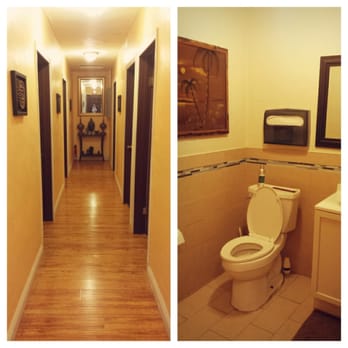 Perfect Thai Spa - Hallway of massage rooms and a very clean restroom. - Massage Near Me - Lomita, California
