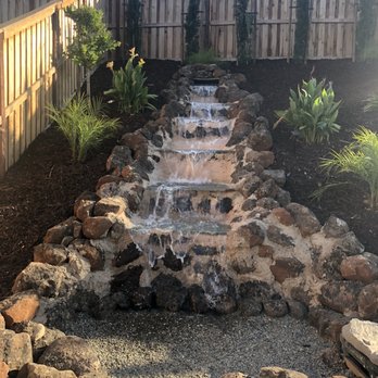 A1 Landscaping & Construction - I just love this waterfall on our sloped hill backyard. Awesome work done by David! - Landscaping Near Me - Lathrop, California