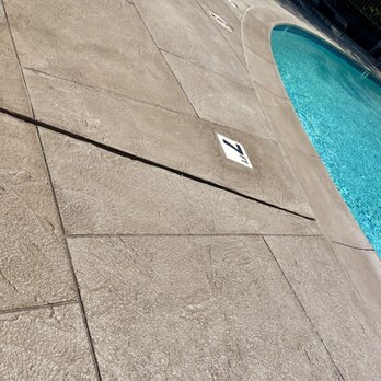 California Concrete Overlay - Completed deck. - Masonry/Concrete Near Me - Concord, California
