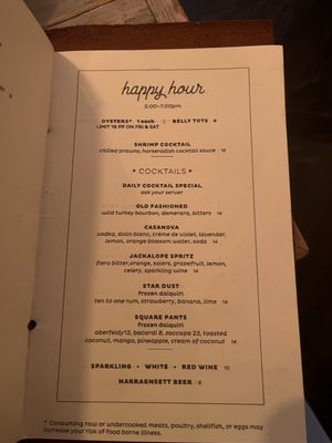 Menu photo 6 Bar Belly New York, NY