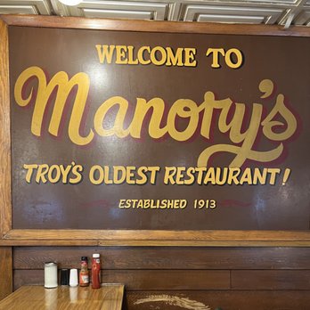 Manory's Restaurant - a sign for the restaurant - American Near Me - Troy, New York