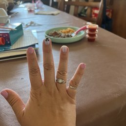 Gel manicure with nail design