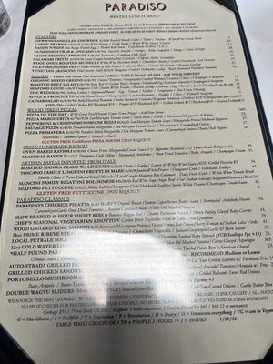 Menu photo 2 Paradiso Restaurant San Leandro, CA