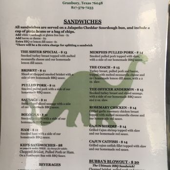 Pearl Street Station - Menu - Sandwiches Near Me - Granbury, Texas