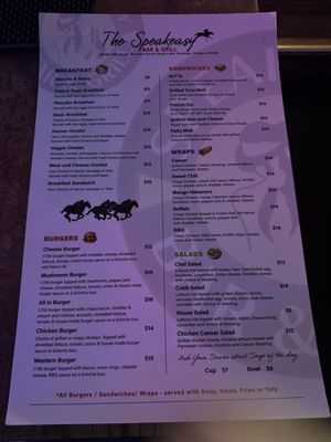 Menu photo 2 Speakeasy Bar & Grill Lake Oswego, OR