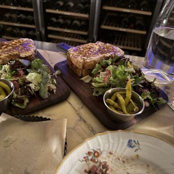 Saison Cellar & Wine Bar - Croque sandwiches with garden salad (Mushroom and ham and cheese) - Wine Bars Near Me - San Francisco, California Saison Cellar & Wine Bar - Croque sandwiches with garden salad (Mushroom and ham and cheese) - Wine Bars Near Me - San Francisco, California