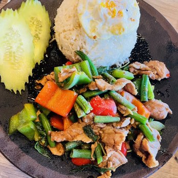 Khao Kang Thai Kitchen - Basil pork with rice - Thai Near Me - Mountain View, California Khao Kang Thai Kitchen - Basil pork with rice - Thai Near Me - Mountain View, California