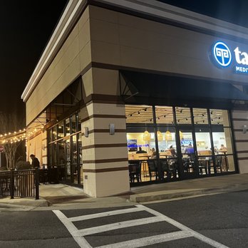 Taziki's Mediterranean Cafe - McCalla - Front with outdoor seating - Greek Near Me - Bessemer, Alabama Taziki's Mediterranean Cafe - McCalla - Front with outdoor seating - Greek Near Me - Bessemer, Alabama
