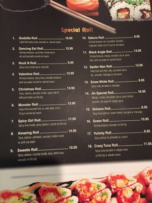 Menu photo 5 Jin Sushi Grove City, PA