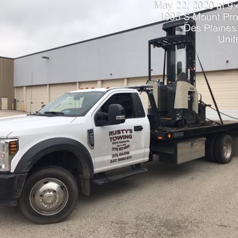 Rusty's Towing - We do towing for commercial equipment too . Bob cats , skid steers , fork lifts ,, mechanic tool box's , - Roadside Assistance Near Me - Chicago, Illinois Rusty's Towing - We do towing for commercial equipment too . Bob cats , skid steers , fork lifts ,, mechanic tool box's , - Roadside Assistance Near Me - Chicago, Illinois