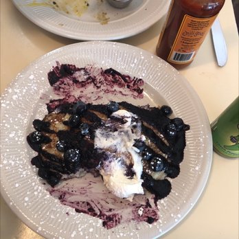 Deja Vu Breakfast Company - Blueberry lemon ricotta pancakes.  So yummalicious - Breakfast & Brunch Near Me - Chico, California