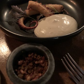 Tuome - Octopus: Pork XO, Brown Butter, Fingerling Potato - New American Near Me - New York, New York Tuome - Octopus: Pork XO, Brown Butter, Fingerling Potato - New American Near Me - New York, New York