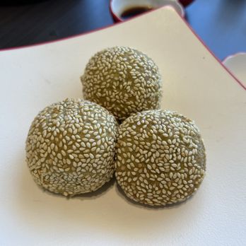 Dumpling District - Matcha Red Bean Sesame Mochi (So good!) - Shanghainese Near Me - Germantown, Maryland